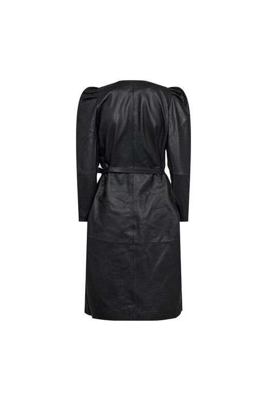 Co´Couture - 36243 Phoebecc Leather Wrap Dress 505839 - 00000 - Black