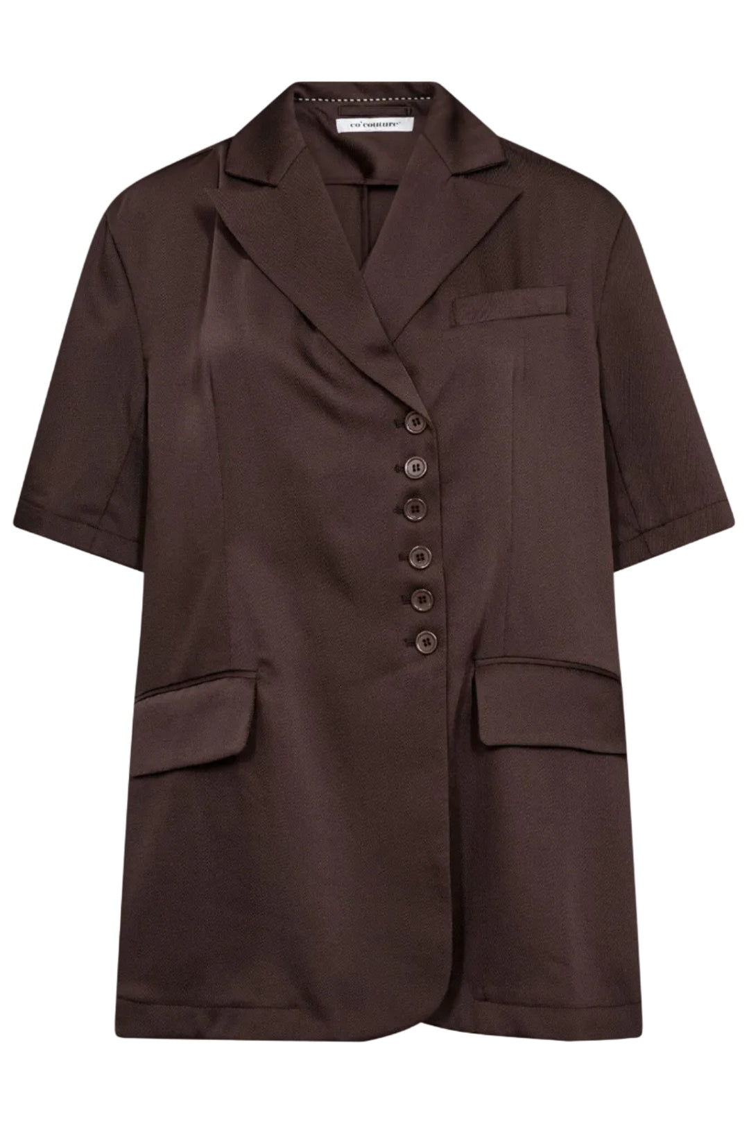 Co´Couture - 40048 Meicc Ss Blazer 500761 - 20003 - Dark Brown Blazere 
