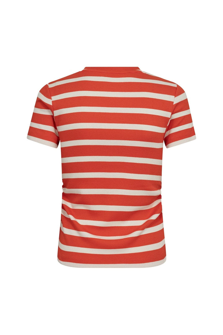 Co´Couture - 43015 Grannycc Gathering Stripe Tee 503903 - 00028 - Offwhite Flame