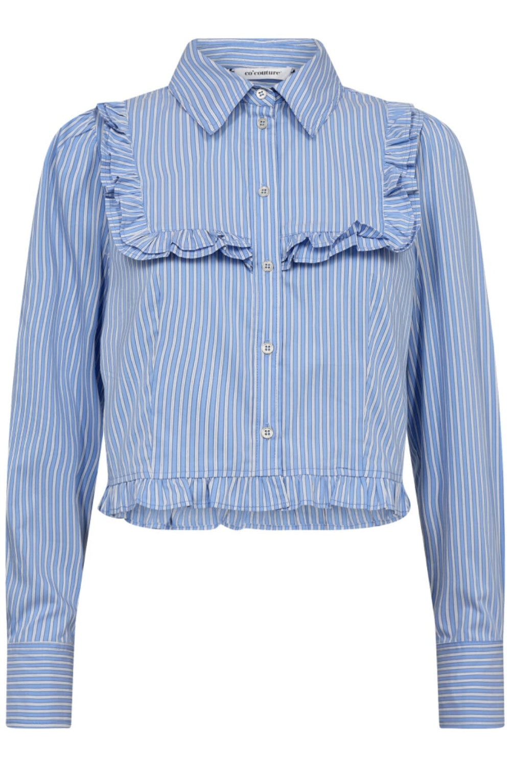 Co´couture - Addiecc Stripe Frill Shirt 35545 - 23 Pale Blue Skjorter 