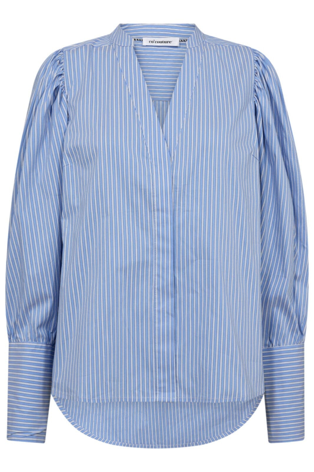 Co´couture - Addiecc Stripe V-Shirt 35582 - 23 Pale Blue Skjorter 