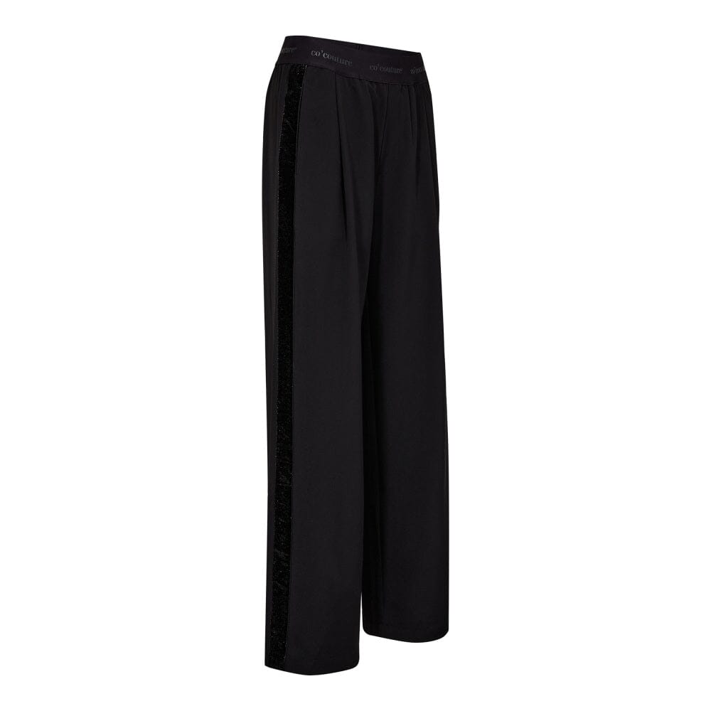 Co´Couture - Aminacc Logo Shimmer Pant 31668 - 96 - Black Bukser 