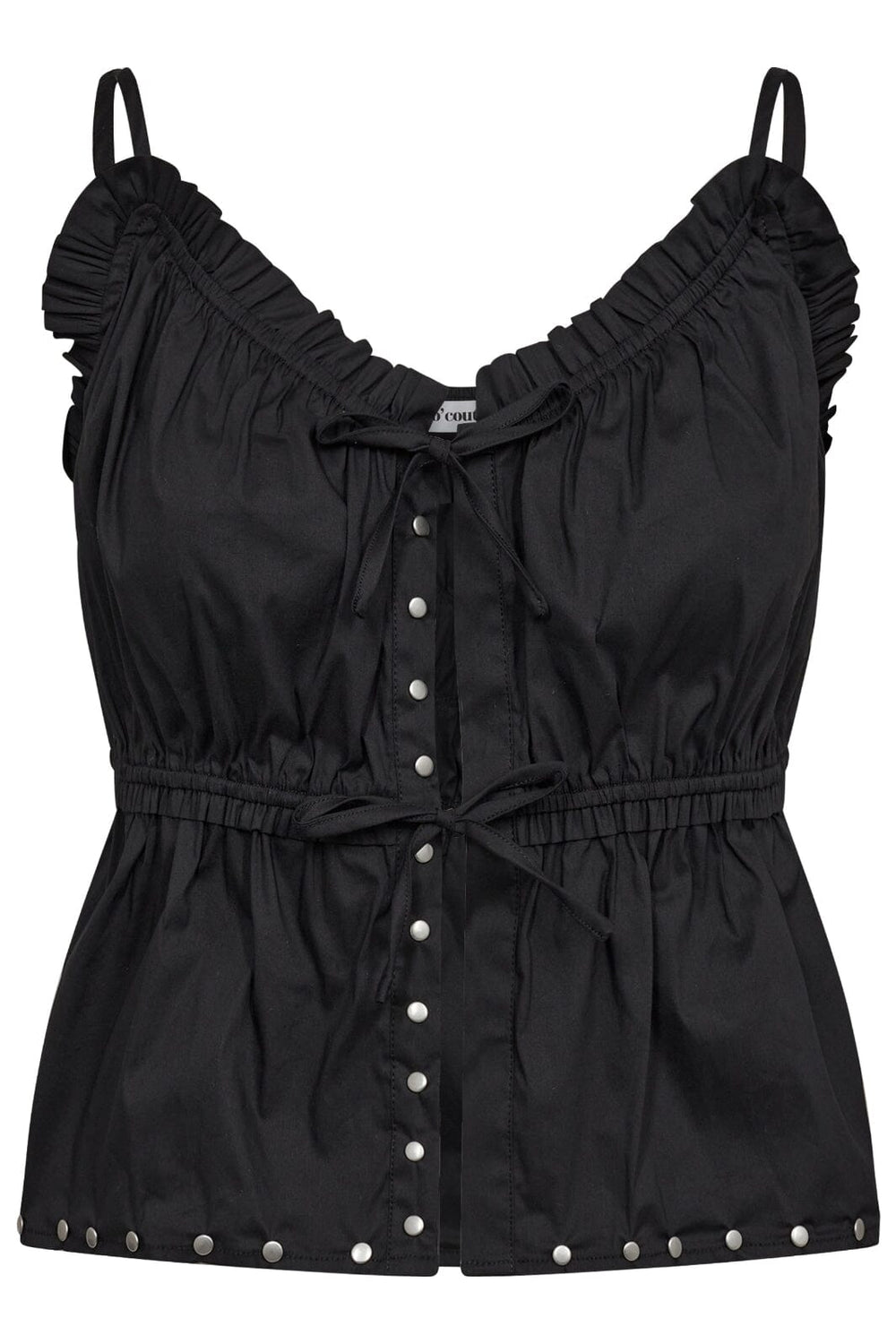 Co´couture - Annahcc Frill Tie Top 35458 - 96 Black Toppe 