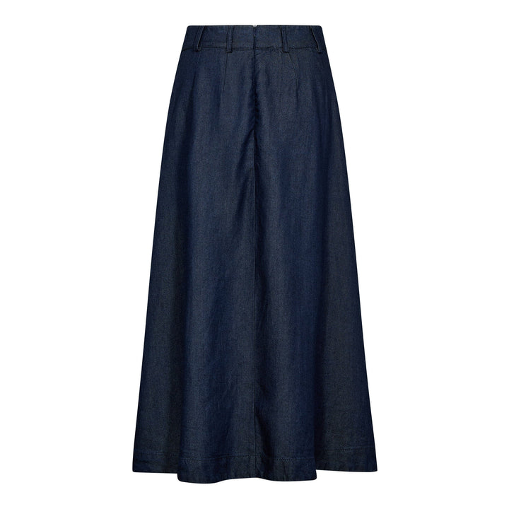 Co´Couture - Anyacc Denim Pleat Skirt 34181 - 575 - Navy Denim Nederdele 
