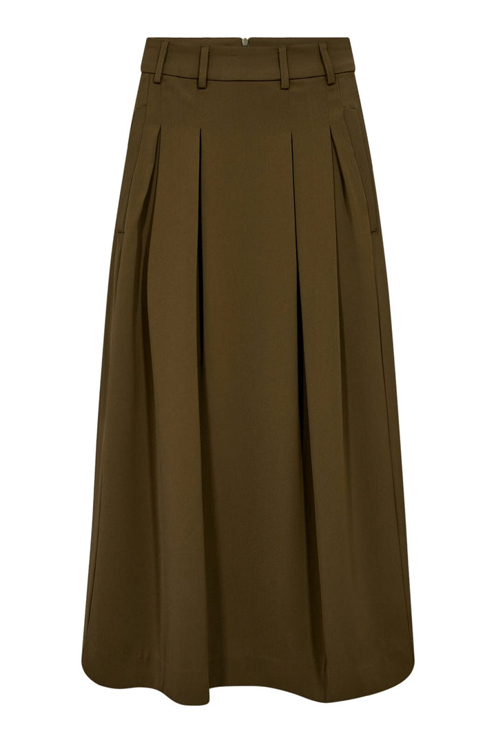 Co´Couture - Anyacc Pleat Skirt 34178 - 69 - Military Olive