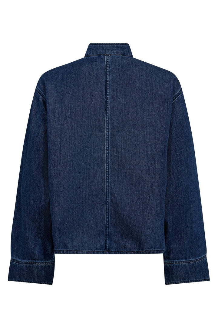 Co´Couture - Azminacc Denim Placket Blouse 35948 - 552 - Denim Blue