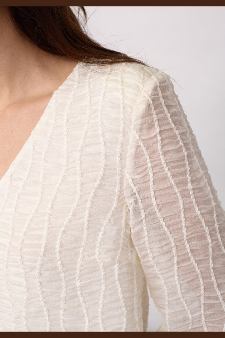 Co´Couture - Baltacc Padded V-Blouse 500258 - 10002 - Off-White