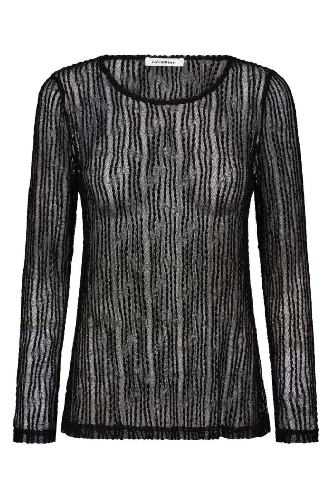 Co´Couture - Barbcc O-Neck Blouse 33202 - 96 - Black Bluser 