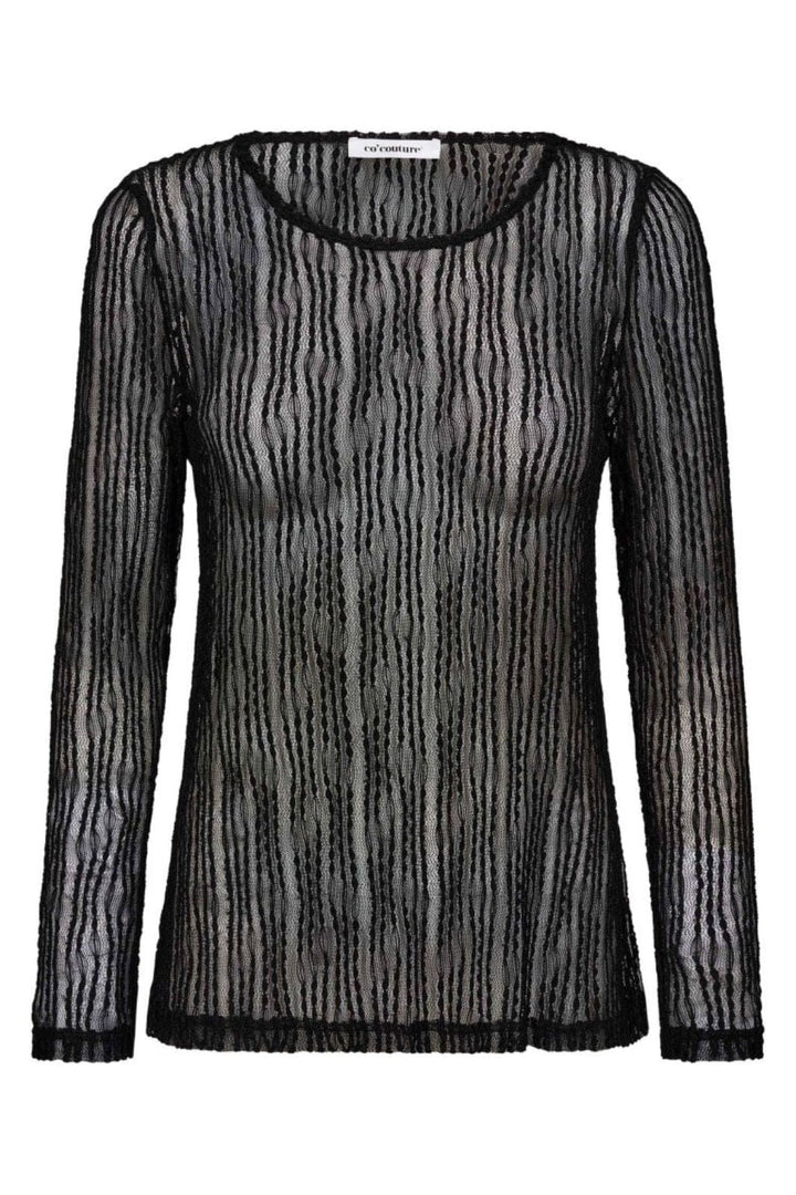 Co´Couture - Barbcc O-Neck Blouse 33202 - 96 - Black Bluser 