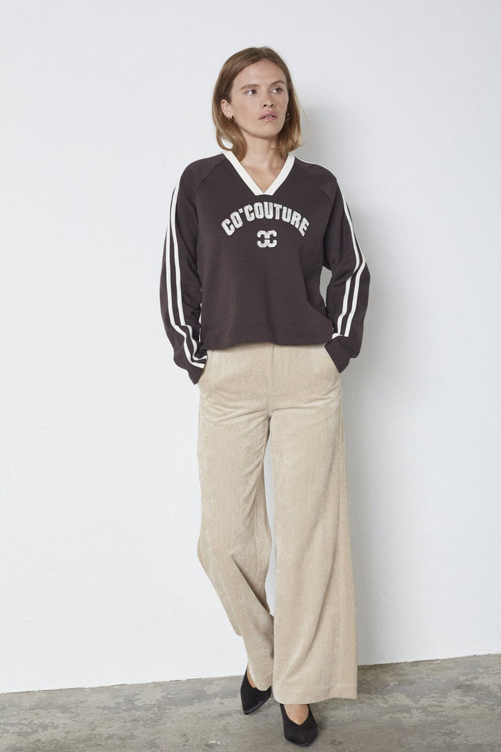Co´Couture - Batucc Coco V-Sweat 47001 - 145 - Dark Brown Sweatshirts 