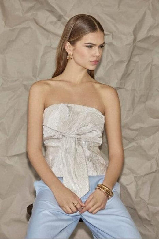 Co´Couture - Biacc Knot Tube Top 45191 - 930 - Silver