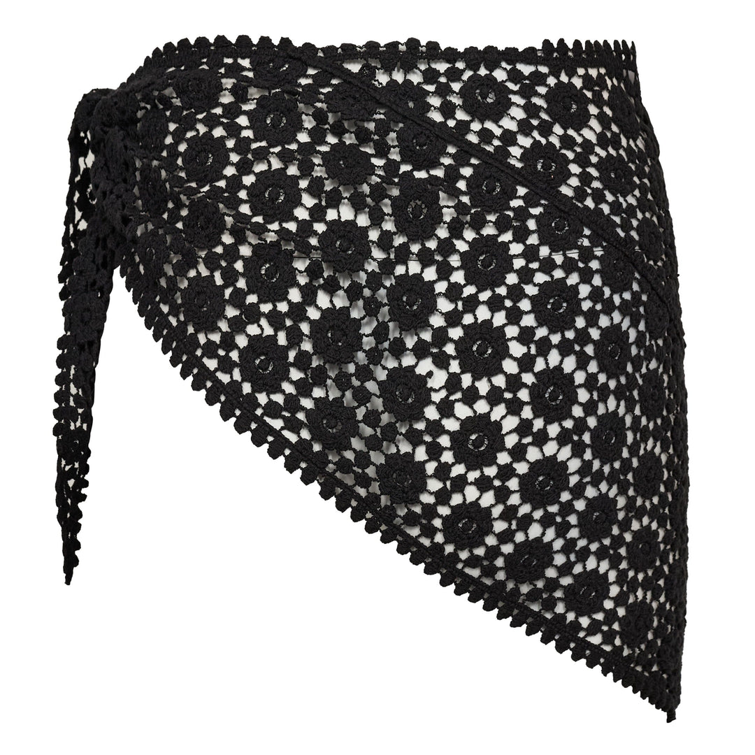 Co´Couture - Calincc Crochet Scarf Skirt 49083 - 96 - Black Tørklæder 