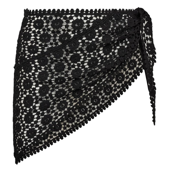 Co´Couture - Calincc Crochet Scarf Skirt 49083 - 96 - Black Tørklæder 