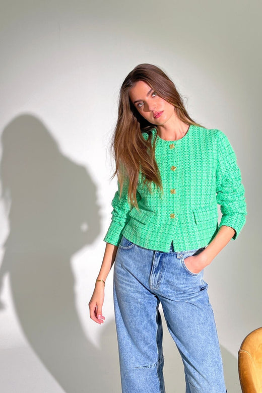 Co´Couture - Calvincc Boucle Jacket 40039 - 34 - Green Jakker 