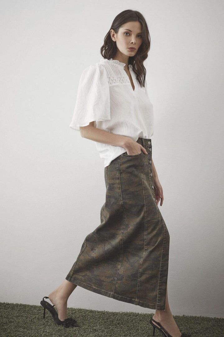 Co´Couture - Camoucc Denim Skirt 34214 - 77 - Camouflage Nederdele 