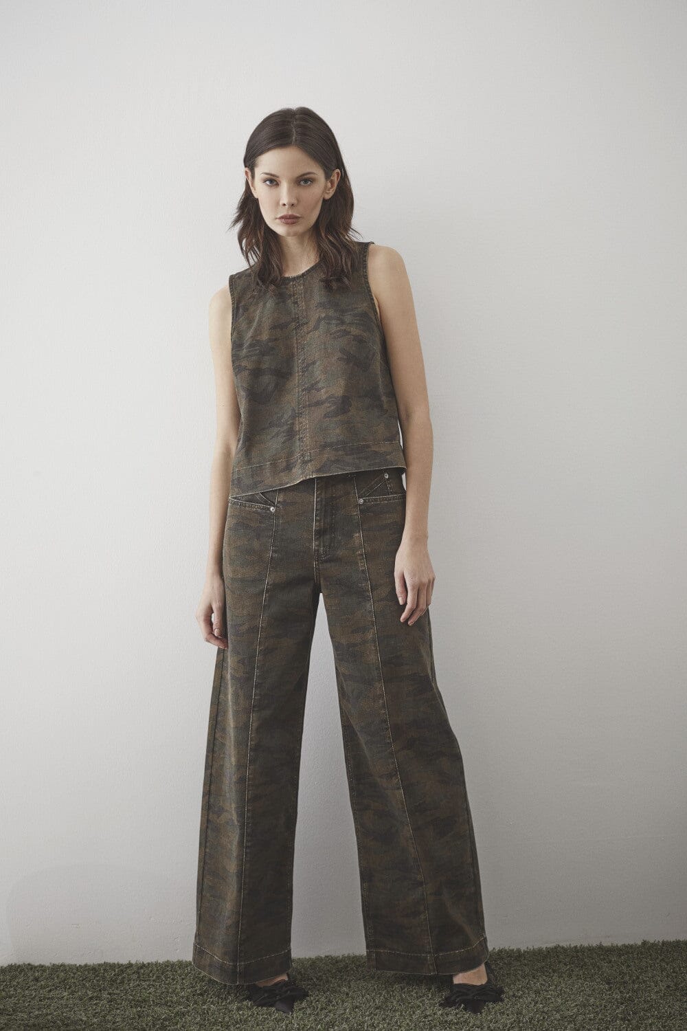 Co´Couture - Camoucc Denim Top 35908 - 77 - Camouflage T-shirts 