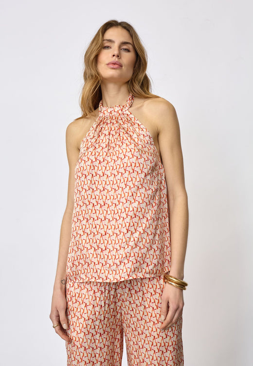 Co´Couture - Carminecc Halter Top 45169 - 66 - Flame Toppe 
