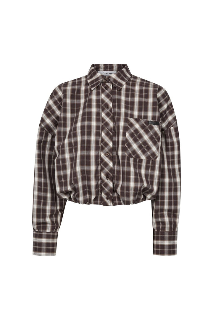Co´Couture - Cavocc Check Crop Shirt 506620 - 20003 - Dark Brown