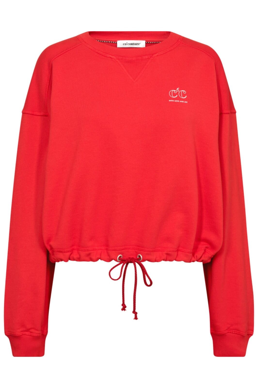 Co´couture - Cleancc Crop Tie Sweat 37018 - 66 Flame Sweatshirts 
