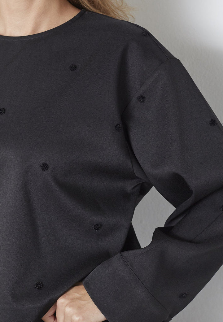 Co´Couture - Clovercc Dot Blouse 35914 - 96 - Black Bluser 