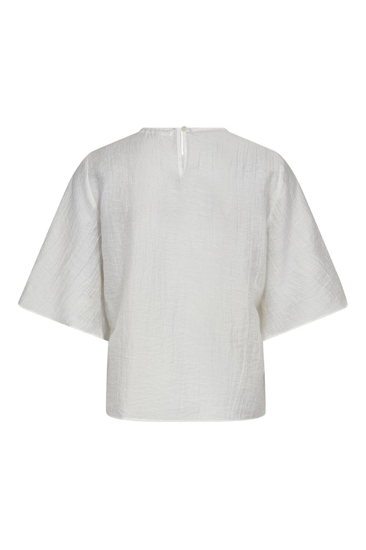 Co´Couture - Connycc Drape Ss Blouse 45093 - 4000 - White