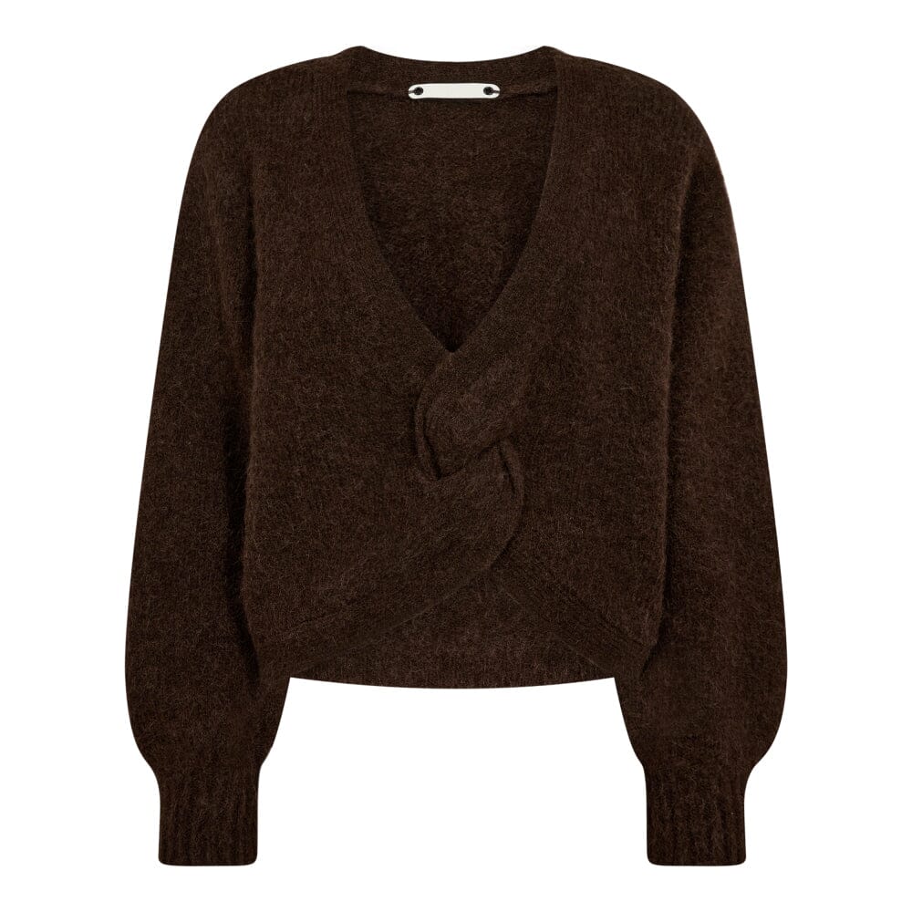 Co´Couture - Cozycc Twist Back Knit 32127 - 83 - Mocca