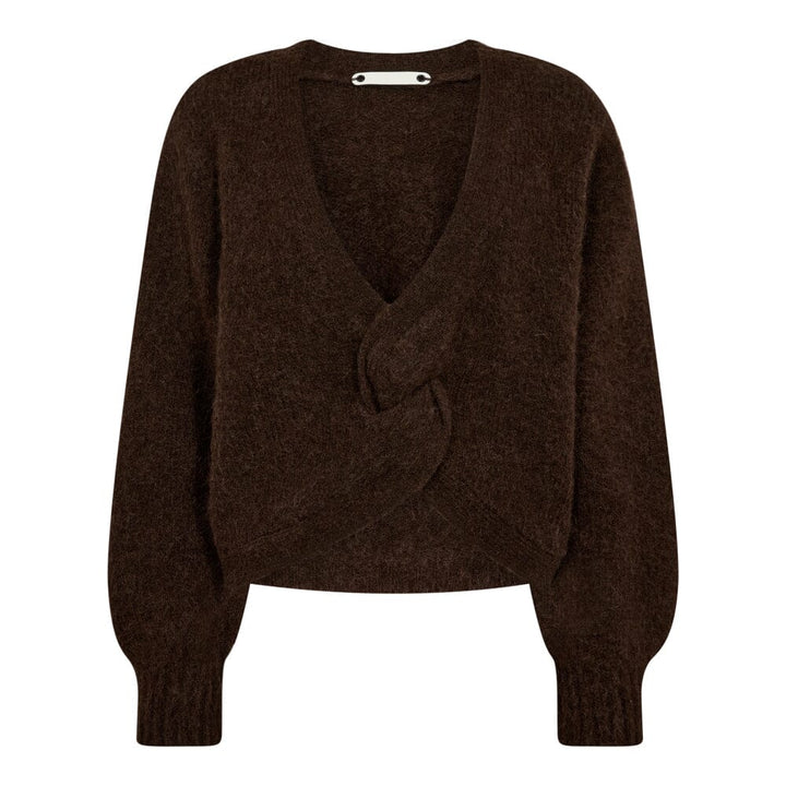 Co´Couture - Cozycc Twist Back Knit 32127 - 83 - Mocca