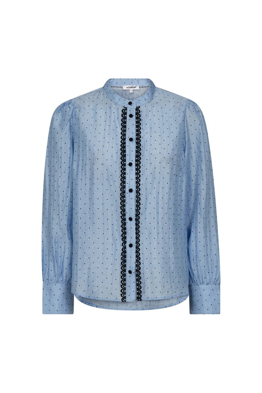 Co´Couture - Dallycc Dot Shirt 45008 - 23 - Pale Blue