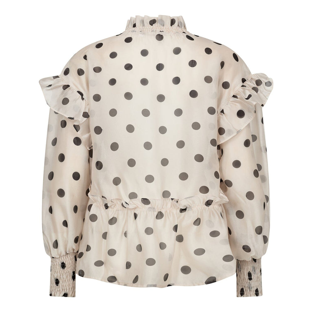 Co´couture - Drewcc Dot Frill Blouse 35406 - 96 Black Bluser 