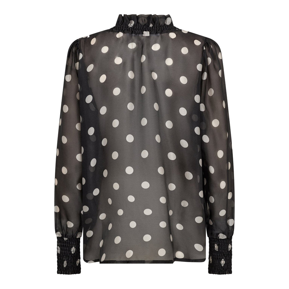 Co´couture - Drewcc Dot Shirt 35407 - 360 Black Offwhite Skjorter 