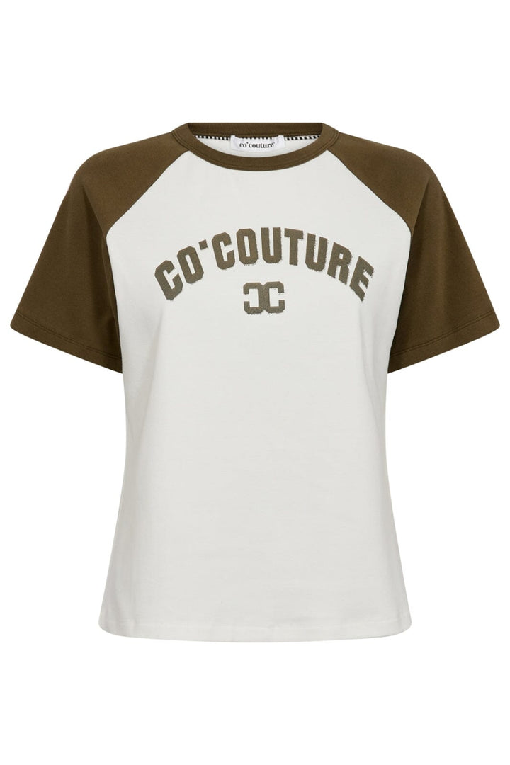 Co´Couture - Edgecc Block Tee 33169 - 1169 - Offwhite Military Olive