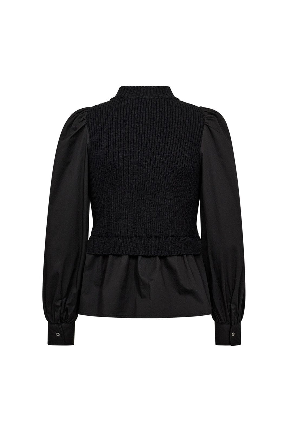 Co´Couture - Elisabethcc Mix Zip Knit 32192 - 96 - Black