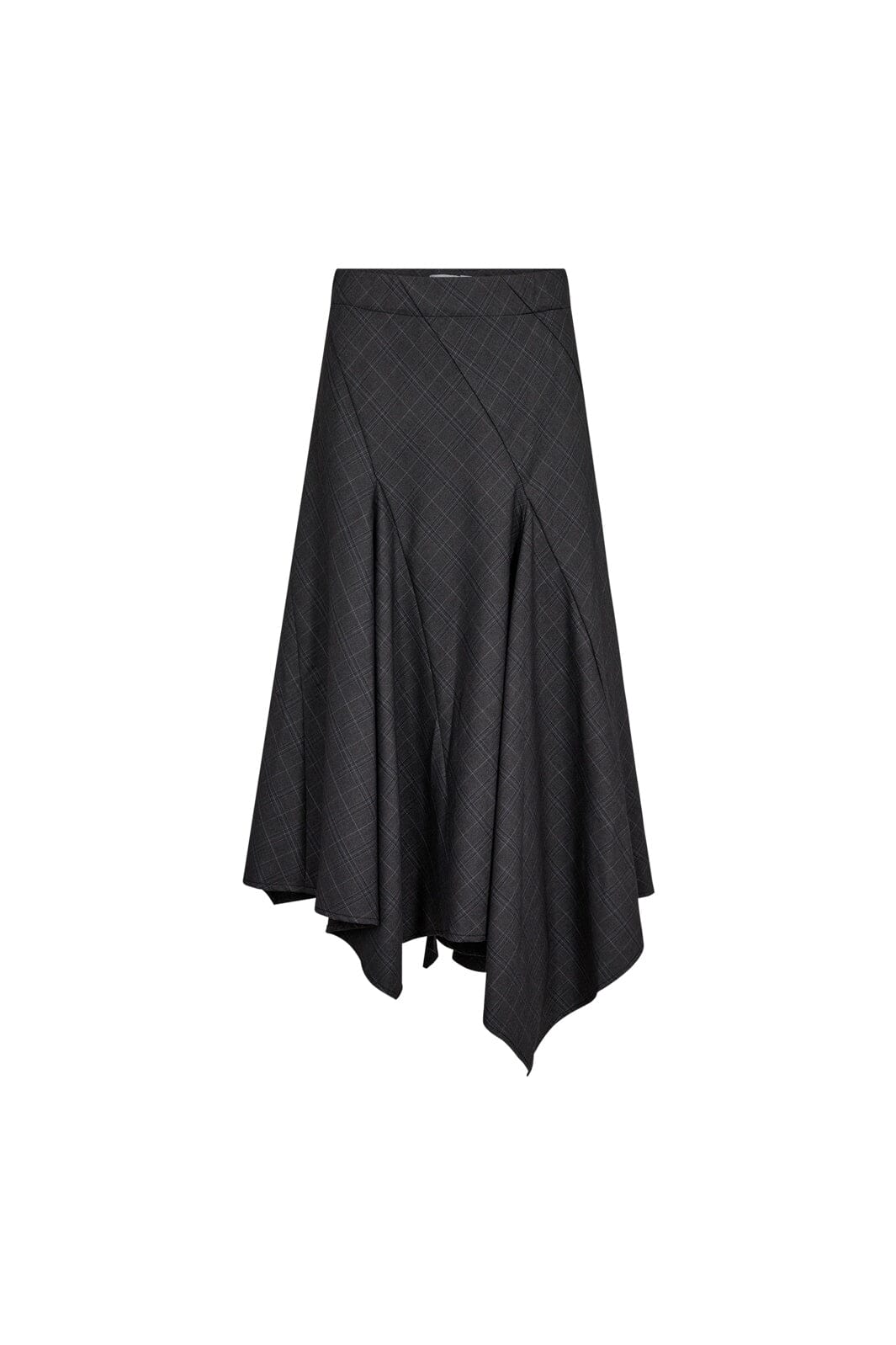 Co´Couture - Eloracc Check Asym Skirt 500309 - 65002 - Dark Grey