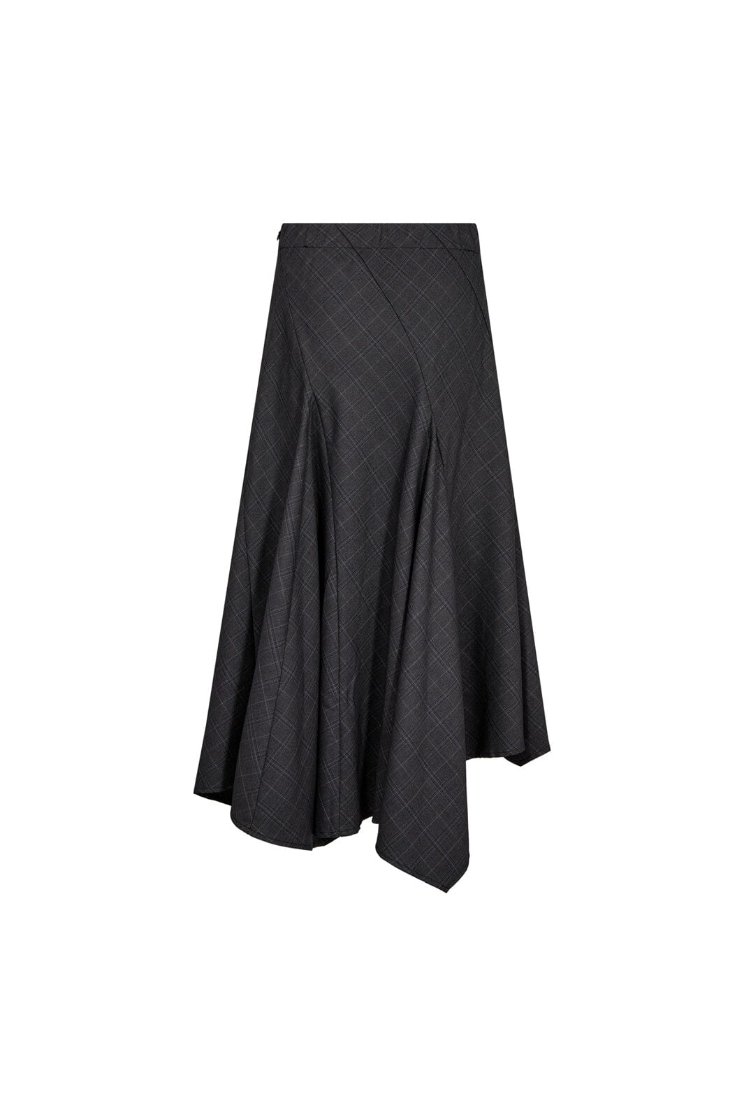 Co´Couture - Eloracc Check Asym Skirt 500309 - 65002 - Dark Grey