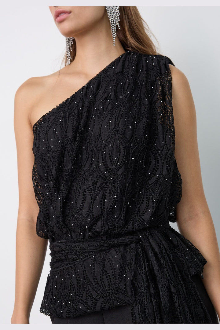 Co´Couture - Ericacc Stone Lace Top 500445 - 65001 - Black