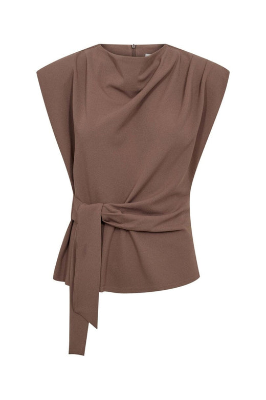 Co´Couture - Falconcc Pleat Top 45182 - 154 - Walnut
