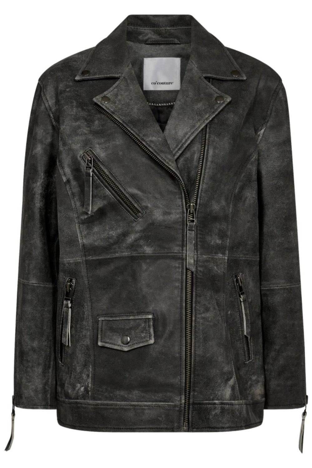 Co´couture - Floydcc Leather Biker Jacket 30201 - 139 Mid Grey Jakker 