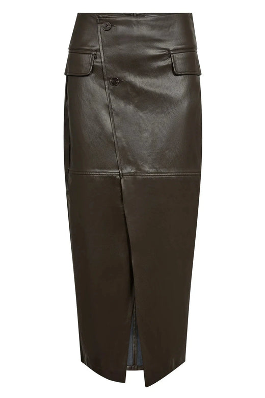Co´Couture - Gittcc Asym Floor Skirt 500477 - 20003 - Dark Brown Nederdele 