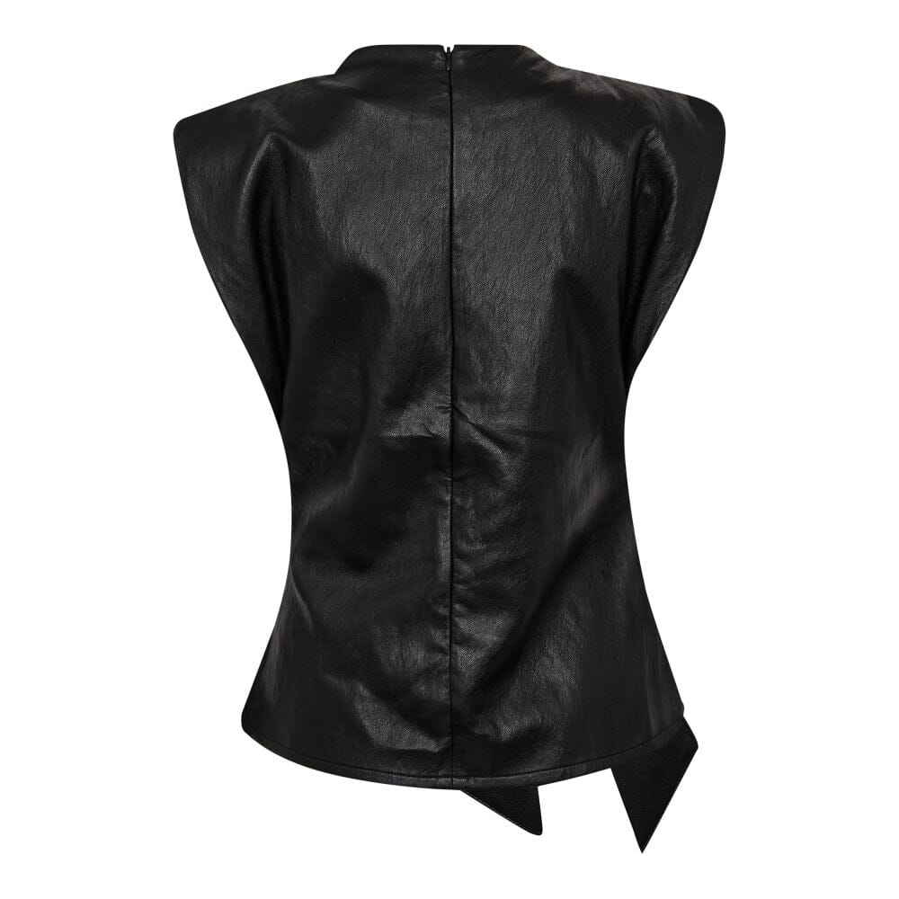 Co´Couture - Gittcc Pleat Top 35958 - 96 - Black Toppe 