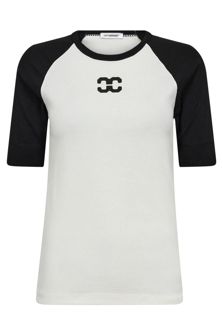 Co´Couture - Grannycc Block Ss Tee 33172 - 1196 - Offwhite-Black