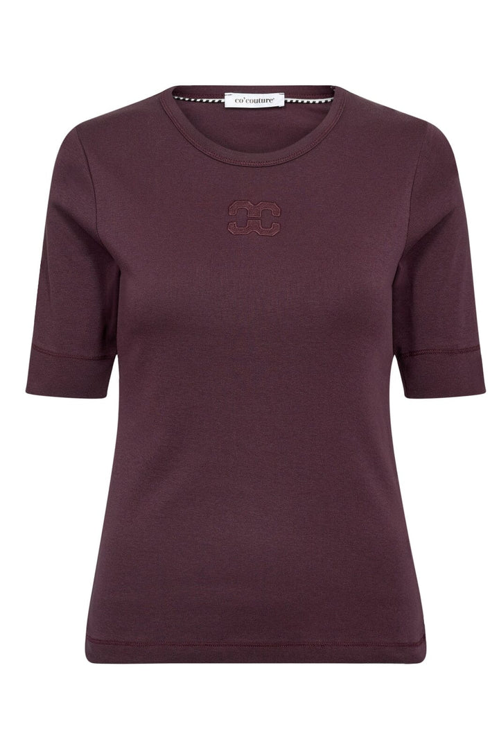 Co´Couture - Grannycc Embroidery Ss Tee 33166 - 87 - Winered