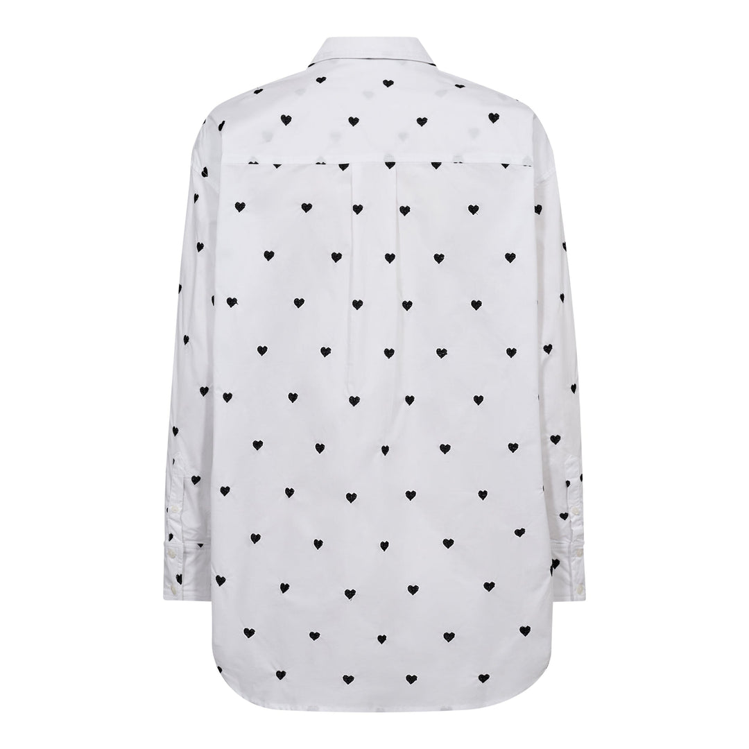 Co´couture - Heartcc Oversize Shirt 35520 - 4000 White Skjorter 