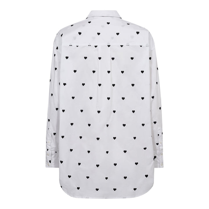 Co´couture - Heartcc Oversize Shirt 35520 - 4000 White Skjorter 