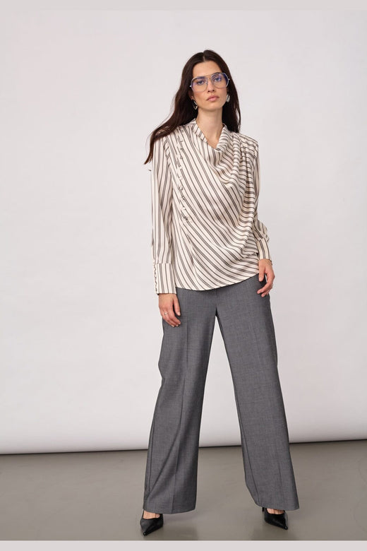 Co´Couture - Hellycc Button Stripe Blouse 500362 - 10002 - Off-White
