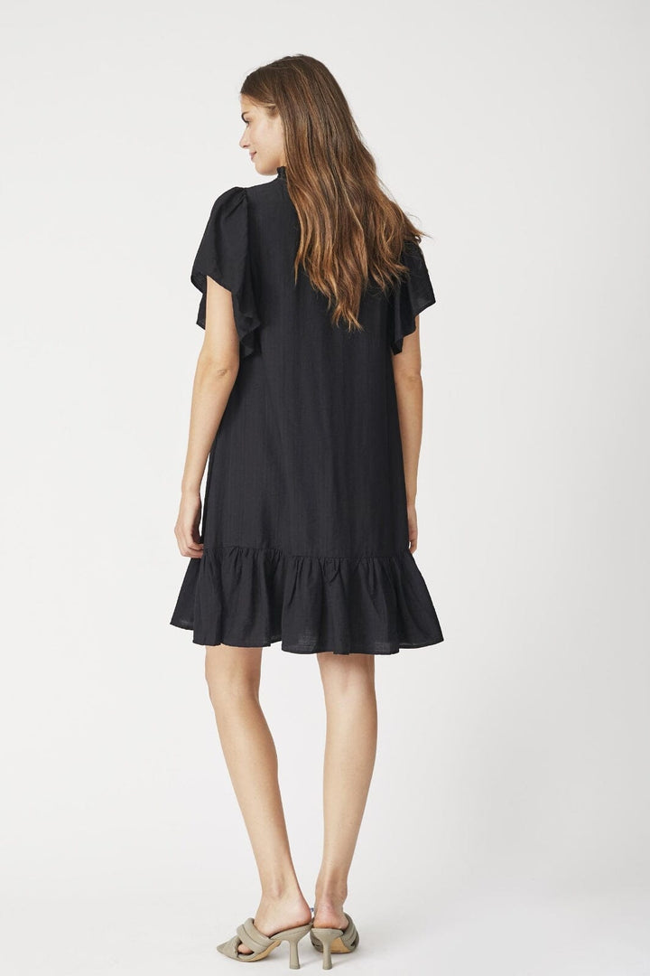 Co´Couture - Heracc Crop Ss Frill Dress 36479 - 96 - Black