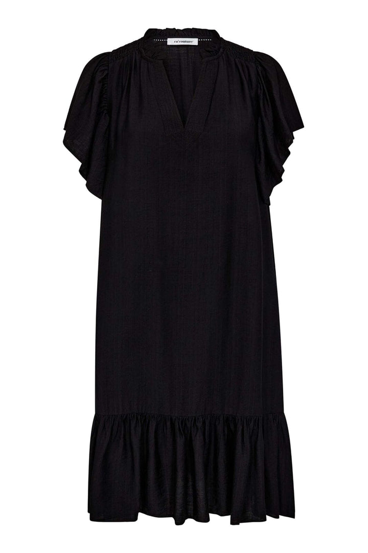 Co´Couture - Heracc Crop Ss Frill Dress 36479 - 96 - Black