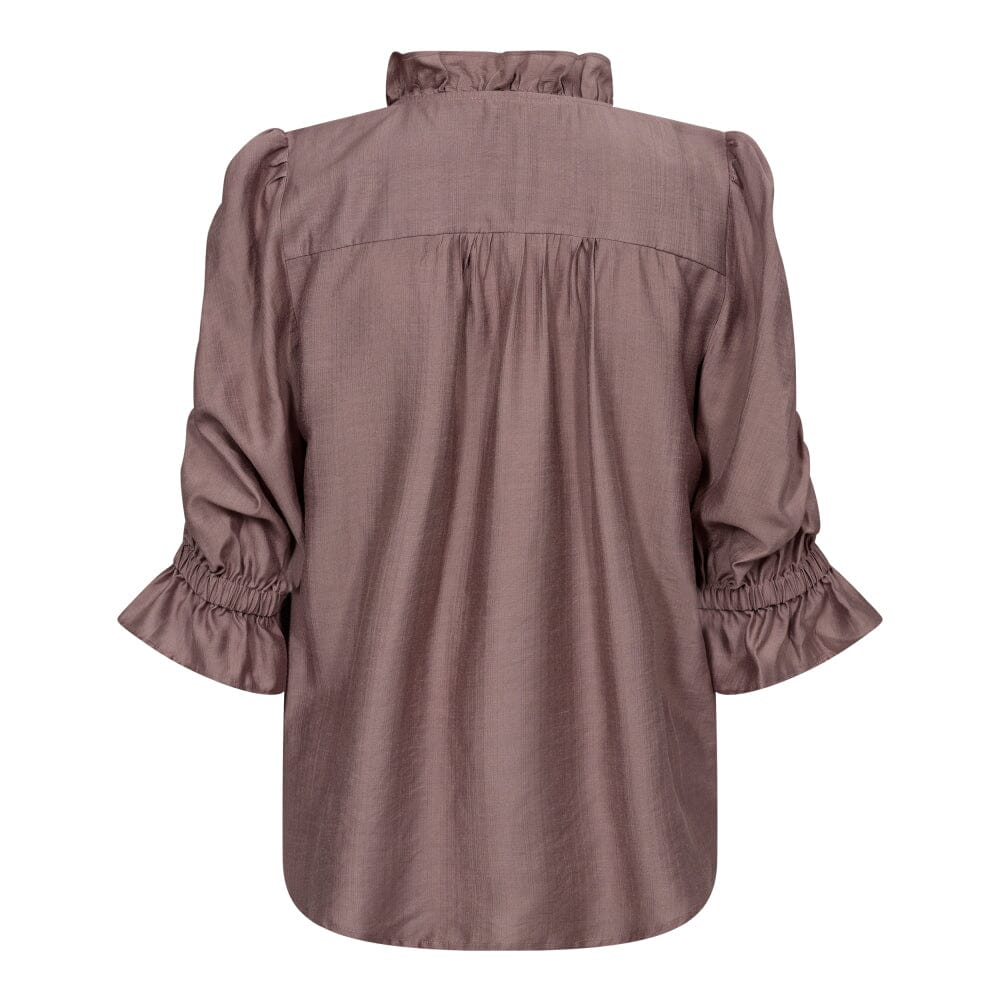 Co´couture - Heracc Frill Ss Blouse 35535 - 124 Dusty Rose Skjorter 