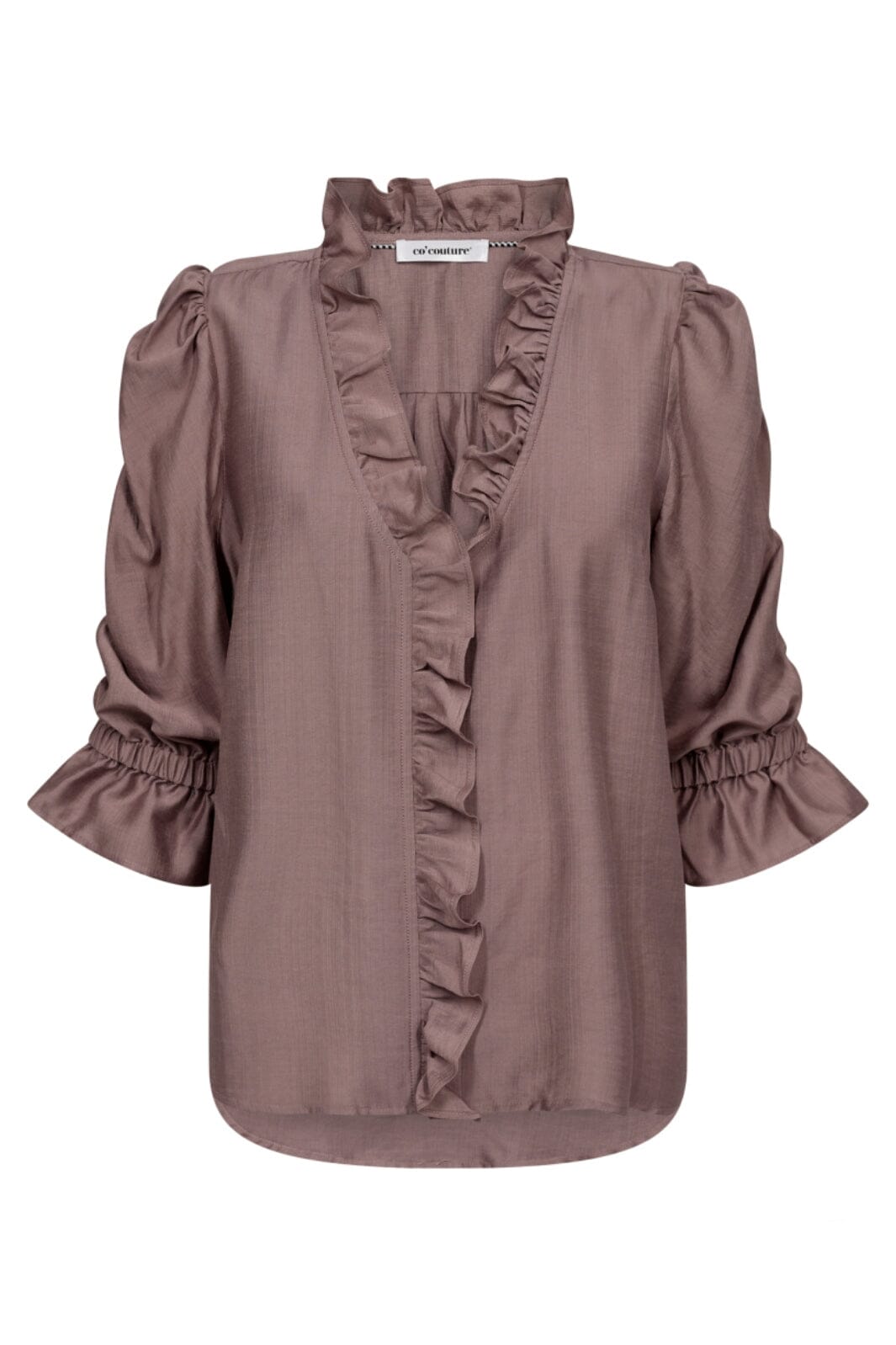Co´couture - Heracc Frill Ss Blouse 35535 - 124 Dusty Rose Skjorter 