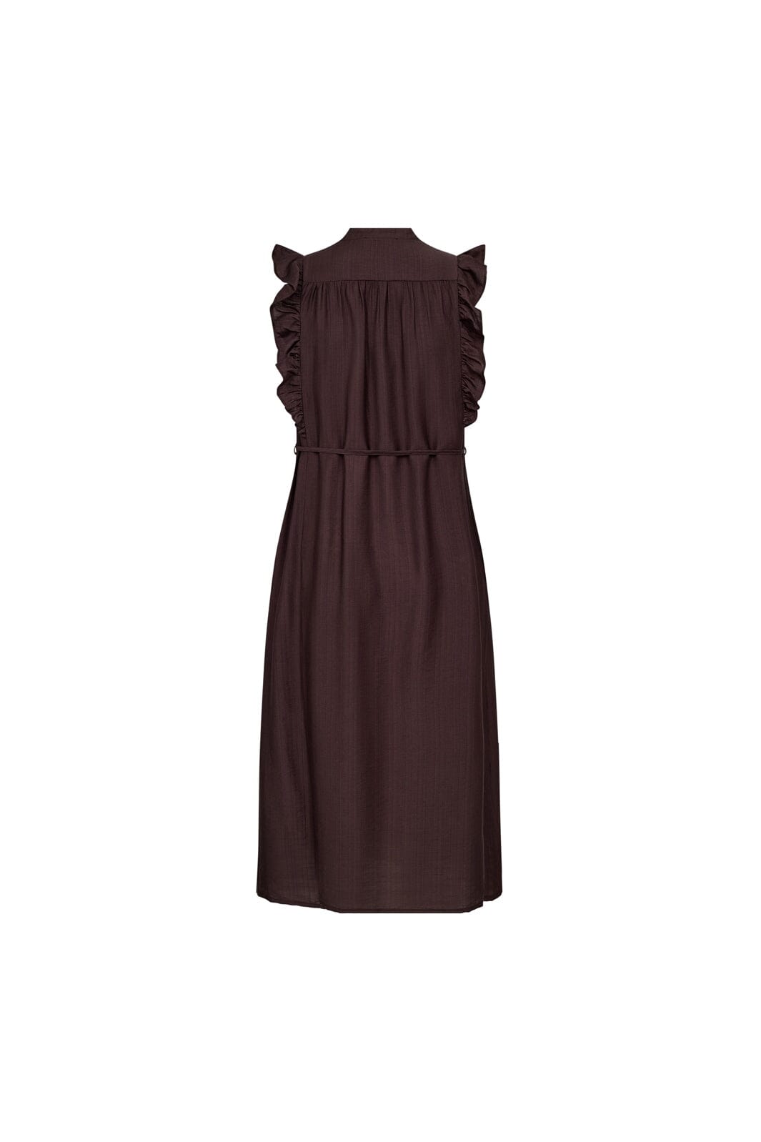 Co´Couture - Heracc Frill Ss V-Dress 46096 - 145 - Dark Brown