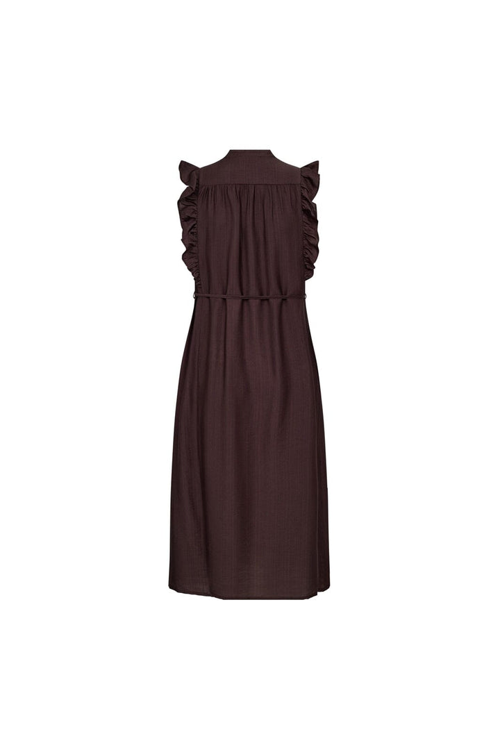 Co´Couture - Heracc Frill Ss V-Dress 46096 - 145 - Dark Brown